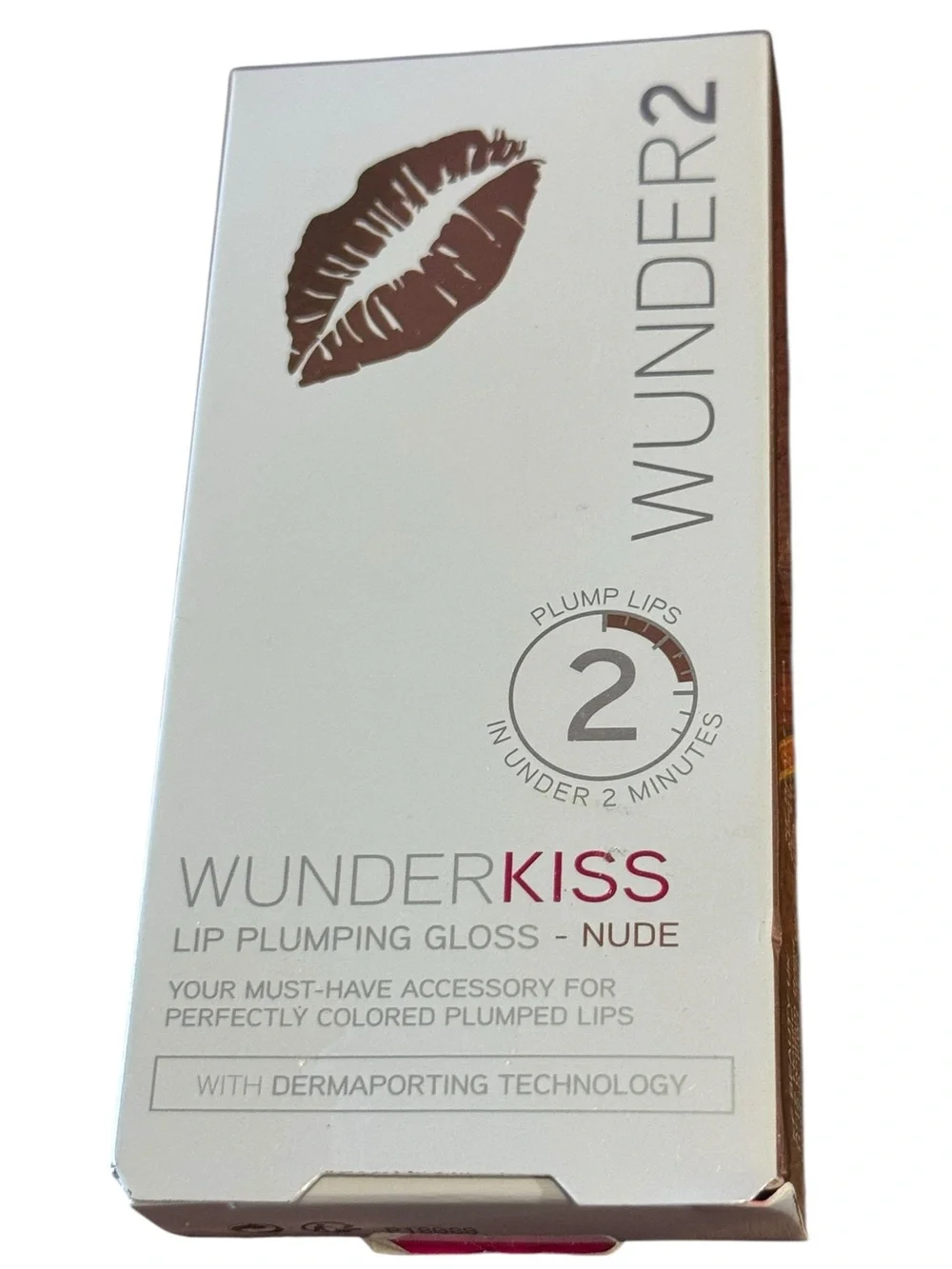 Wunder2 WunderKiss Lip Plumping Gloss Nude 4ml New In Box